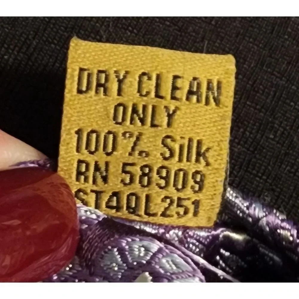 Class Club Gold Label Purple Paisley Necktie Silk‎ Blend Business